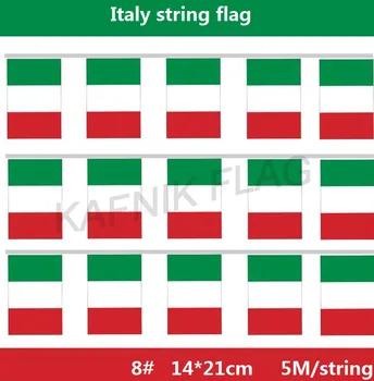 KAFNIK,Italija string vėliavos 5 metrų 20 veidus 14*21CM ir 10 metrų 30 veidus 20*30CM vidaus apdaila