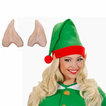 1Pair Kalėdų Dress Up Elf Ausis Pasakų Cosplay Priedai Švenčių Helovinas Šalis Lateksas Minkštas Nekenksmingas False Ausis Rekvizitai Karšto