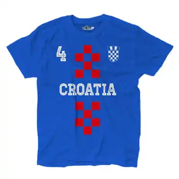 Nacionalinių Sporto šakų T-shirt Vyras Kroatija 4 Sportas Futbolo Europos Skydas, 2-Ų