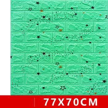 10VNT 3D Sienų Lipdukai Plytų Imitacija Miegamojo Dekoras atsparus Vandeniui lipnios Tapetai Gyvenamasis Kambarys, Virtuvė, TV Foną