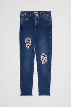 DeFacto Žiemos Girl Džinsai Slim Fit Kelnės Streetwear Estetinės Kelnes Medvilnės Elastinga Mados Naujas Sezonas-S6852A620WN