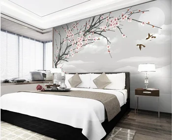 Custom tapetai, freskos nuotrauką sienos naujų Kinijos gėlių ir paukščių fono sienos - aukštos kokybės atspari vandeniui medžiaga