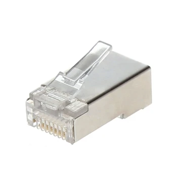 Brand New ir Aukštos Kokybės 50/100vnt CAT5 RJ45 8-Pin Ekranuoti Modular Plug Ethernet Tinklo Kabelio Jungtis