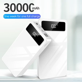30000mAh Galia Bankas Visą Ekraną Greito Įkrovimo Powerbank Už Xiaomi mi iPhone Samsung Nešiojamų Išorės Baterijos Kroviklis Powerbank