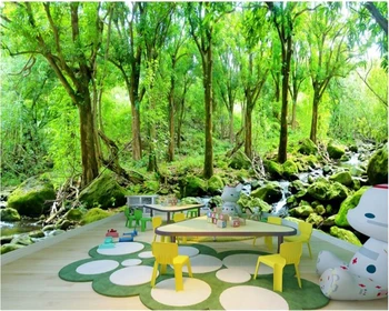 Beibehang Akį traukiantis asmenybės dekoratyvinis dažymas tapetų HD aliejaus tapybai miškų kraštovaizdžio fone 3d tapetai