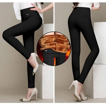 HStar 2020 M. Žiemos Moterų Plius Dydis Didelio Elastingumo Antblauzdžiai Kietas Slim Kulkšnies Ilgis Legging Lady Korėjos Stiliaus Saldus Kelnės