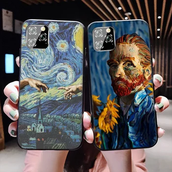 Desxz Populiarus Van Gogh Žvaigždėtą Naktį aliejaus tapybai Minkštas Telefono dėklas Skirtas iphone 11 Pro Max 2019 X 6, 6s 7 7Plus 8 8 plus XS Max XR