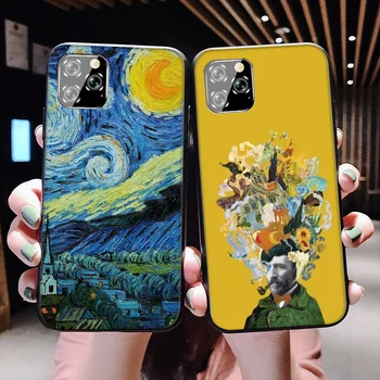 Desxz Populiarus Van Gogh Žvaigždėtą Naktį aliejaus tapybai Minkštas Telefono dėklas Skirtas iphone 11 Pro Max 2019 X 6, 6s 7 7Plus 8 8 plus XS Max XR