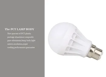 LED Lemputė B22 3W 5W 9W 7W 12W Smart IC LED Šviesos 5730 SMD Lampada Ampulä-Bombilla Lempa 220V 240V Šaltai Balta Šiltai Balta
