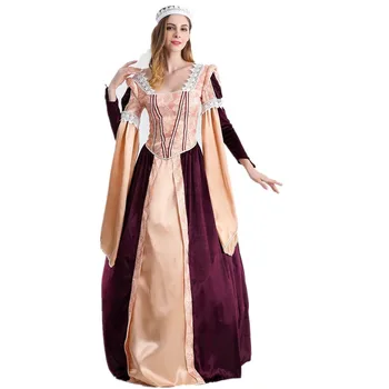 Halloween Carnival Šalies Seksualus Viduramžių Retro Royal Court Karalienė, Princesė Dress Suaugusiųjų Egipto Kleopatra Deivė Cosplay Kostiumas