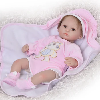 Mielas Reborn Baby Doll Mergina Playmates 17 Colių Silikono Realista Minkšta Šluoste, Kūno Kūdikis Reborn Mielas Specialios Gimtadienio Dovanos