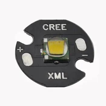 5VNT CREE Vieno-mirti XML T6 10W Šiltai Balta 3000K 900LM LED Šviesos Spinduolis, Lemputės, Sumontuoti ant 16mm UFO PCB