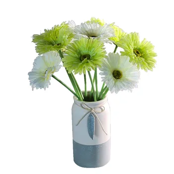 10 Filialas, 48cm Dirbtinis Gerbera Gėlių Puokštė Namo, Sodo, Biuro, Miegamojo Apdailos Netikrą Šilko Gėlės flores artificiais