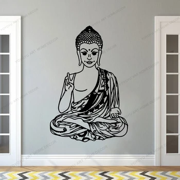 Buda Lotus Budizmas, Joga Vinilo Sienos Garažas Lipdukai Namų Dekoro Kambarį Dailės Freskos Sienos Lipdukas Nuimamas Wallpoof CX1923