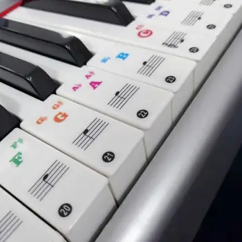 49/61/76/88 Colorful Piano Keyboard Lipdukai Fortepijonas Kodo Lipdukas Elektroninių Klaviatūra Pavadinimas Pastaba Lipdukas Namų Dekoro Priedai