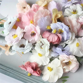 50pcs Džiovintų Spalvotų Daisy Gėlių Galvos Mini Dirbtinio Šilko Gėlių, Vestuvių Dalyvavimo Šalies Epoksidinės Vertus Amatų 