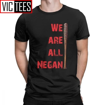Vyras Walking Dead Mes Visi Negan T-Shirt Hip-hop ' o Drabužių Medvilnės Tees Patogus Vyrų T Shirts