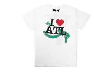 Geriausia Kokybė, V I love Atlanta Spausdinti Moterys vyrams trumpomis Rankovėmis Vasaros marškinėliai Hiphop Streetwear Vyrų Atsitiktinis Medvilnės marškinėliai tee