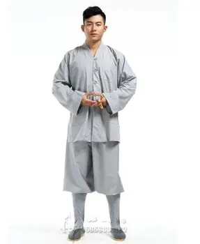 Shaolin Temple Kostiumas Zen Budistų Skraiste Budistų Vienuolis, Chalatai Suknelė Religiją, Vienuolis, Drabužių HaiQing Uniformų Vienuolis