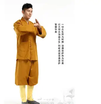 Shaolin Temple Kostiumas Zen Budistų Skraiste Budistų Vienuolis, Chalatai Suknelė Religiją, Vienuolis, Drabužių HaiQing Uniformų Vienuolis