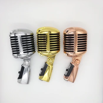 Skiedra Golden Rose Aukso 3 Spalvų 55SH Mikrofonas Metalo Retro Juostele Mic Derliaus Mike Gyventi Vokalas Microfone už KTV Karaoke