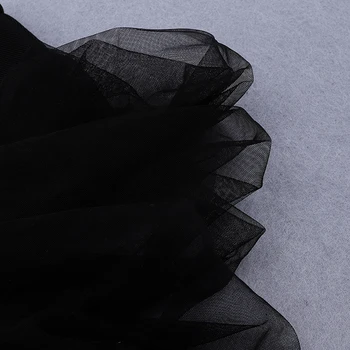 Beateen Moterų, O Kaklo Sluoksniuotos Puoštas Mova, Movos Tvarstis Mini Suknelės 2019 Naujas Moterys Šalis Maža Juoda Suknelė