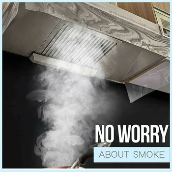 Gaubtas Anti-dūmų Padengti Dūmų Shield Naftos Garų Gaubtas Sugeria Dūmus Aliejus, PVC Skaidrios @LS
