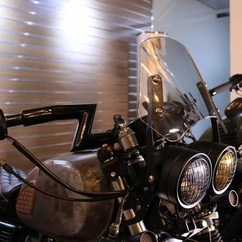 Motociklo Derliaus Priekinio stiklo priekinio, galinio Stiklo pertvara nuo Vėjo 5