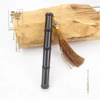 Zhengda violetinė Tan bambuko medienos, juodmedžio žurnalas smilkalai, smilkalai vamzdis medinė statinė censer smilkalai, smilkalai vėdinimo vamzdis