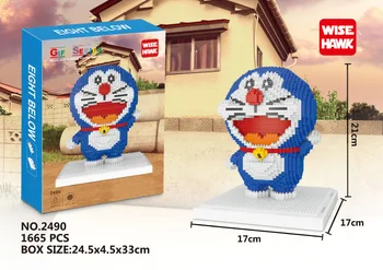 Pomėgiai Blokai Mini Blokai Kawaii Doraemon Anime Ir Animacinių Filmų Micro Statybinės Plytos Žaislai Vaikams 2489 2490 2497