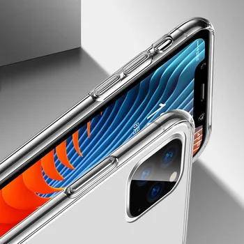 Ultra Plonas Skaidrus, Minkštos TPU Case for iPhone 11 Pro Max Prabanga Aišku, Apsauginis Silikoninis Dangtelis, skirtas 