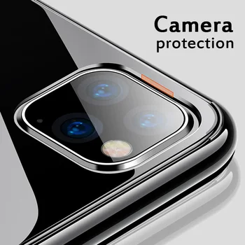 Ultra Plonas Skaidrus, Minkštos TPU Case for iPhone 11 Pro Max Prabanga Aišku, Apsauginis Silikoninis Dangtelis, skirtas 