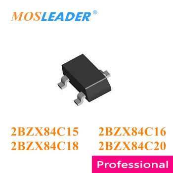 Mosleader 3000pcs SOT23 2BZX84C15 15V 2BZX84C16 16V 2BZX84C18 18V 2BZX84C20 20V Dual zener Kinijos Aukštos kokybės