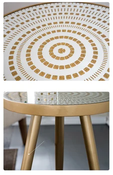 Šiuolaikinės Kūrybos Aukso Geometrinis Modelis Stiklo, Veidrodžio Staliukas, Sofa-Pusė Kabineto DecorHome Kambarį Pusėje Aukso Medžio Lentelė