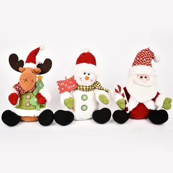 Kalėdų Dekoro Santa Lėlės Sniego Briedžių Pliušinis Lėlės Kalėdos Statulėlės Darbalaukio Dekoracijos Vaikams Kalėdų Dovana Namų Puošybai