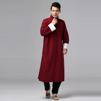 Tradicinės kinų drabužių vyrams kinų stiliaus kostiumas wing chun zen drabužių tradicinės kinų suknelė vyrų TA098