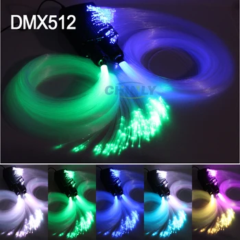 DMX512 32W Dvigubas Šviesos Šaltinis angą RGBW LED Optinio Pluošto Šviesos 5M 1100pcs iš Viso Kabelio Star Lubų Apšvietimas