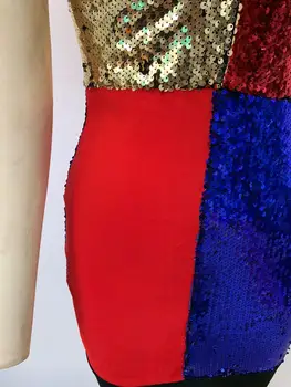 2020 Naujas Moterų Blizgučiais Tvarstis Mini Suknelė Seksualus Spageti Dirželis Kontrastas Kratinys Klubas kilimo ir tūpimo Tako Vakare Šalis Suknelė Vestidos