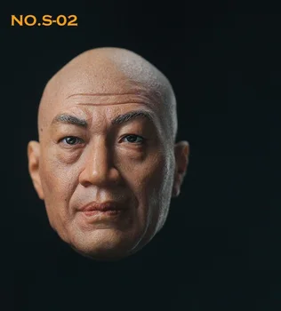 1/6 Masto S-02 Shi Zhaoqi Galvos Skulptūra Kinijos Plikas Aktorius Galvos Raižyti Modelis Žaislai 12 colių Vyrų Veiksmų Skaičius, Kūno