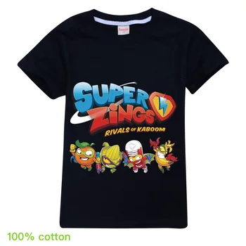 Medvilnės Super Zings Vaikams, T-marškinėliai Berniukui Superzings Berniukų Marškinėliai Mergaitėms Viršūnes Animacinių filmų Vaikams Marškinėlius Drabužius 1-16 Metų