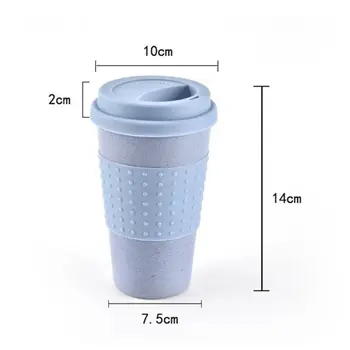 Karšto Kviečių Šiaudų Puodelis Kūrybos Drinkware Daugkartinio naudojimo Bambuko Pluošto Ecoffee Puodeliai, ekologiškos Kelionės 2019 Naujausias Kavos, Arbatos Puodeliai, 300ML