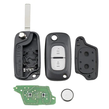 Automobilio Smart Remote Key 2 Mygtuką 43hz PFC7961A Mikroschemą Renault Clio III Clio 3 Kangoo Meistras Modus Twingo 2006-2016