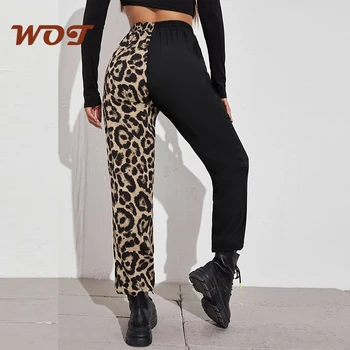 2021 seksualus nėriniai-up leopard kelnės moterims susiuvimo antblauzdžiai sporto kelnės