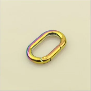 10vnt/daug naujų bagažo ir rankinės, aksesuarai septynios spalvos, ovalo formos pavasario žiedas su 2,5 cm, vidinis ilgis