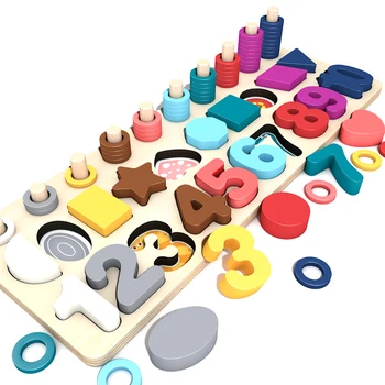 2020 Naujas Ankstyvojo Ugdymo Įspūdį Sukurti Mediniai Žaislai, Vaikų, Tėvų-vaikų Interaktyvūs Žaislai Skaitmeninis Dėlionės Blokai