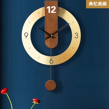 Švytuoklės Kūrybos Šiaurės Mediena, Tylus Sieninis Laikrodis Modernaus Dizaino Sieninis Laikrodis Kambarį Orologio Parete Geriausia Pardavimo 2018 Produktus