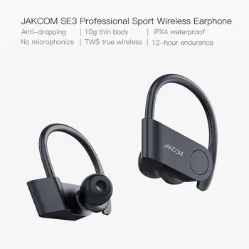 JAKCOM SE3 Sporto Belaidžio ryšio Ausinių-Geriausia dovana su coque silikono pro jei ne balta custodia ausinės ausų dangtis