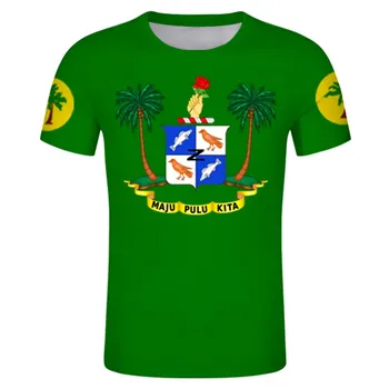 Kokosų (Kilingo) Salos Užsakymą Vyrų custom t shirts nuotraukos foto jaunimo marškinėliai kokosų keelingo vėliavos namų marškinėliai