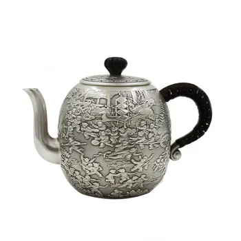 Arbatinukas, nerūdijančio plieno arbatinukas, sidabro arbatinukas, karšto vandens arbatinukas, 210ml nešiojamų arbatinukas, 