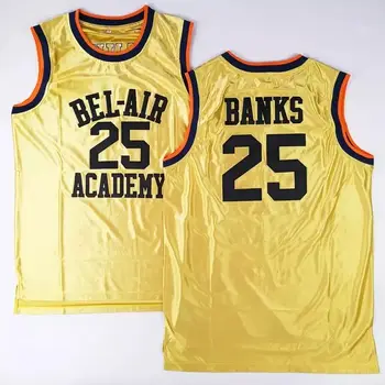 Will Smith BEL-AIR Akademijos Jersey Carlton Bankai BEL-AIR Akademijos Kino Krepšinio#14 #25 Jersey Prisiūta Greitas Pristatymas